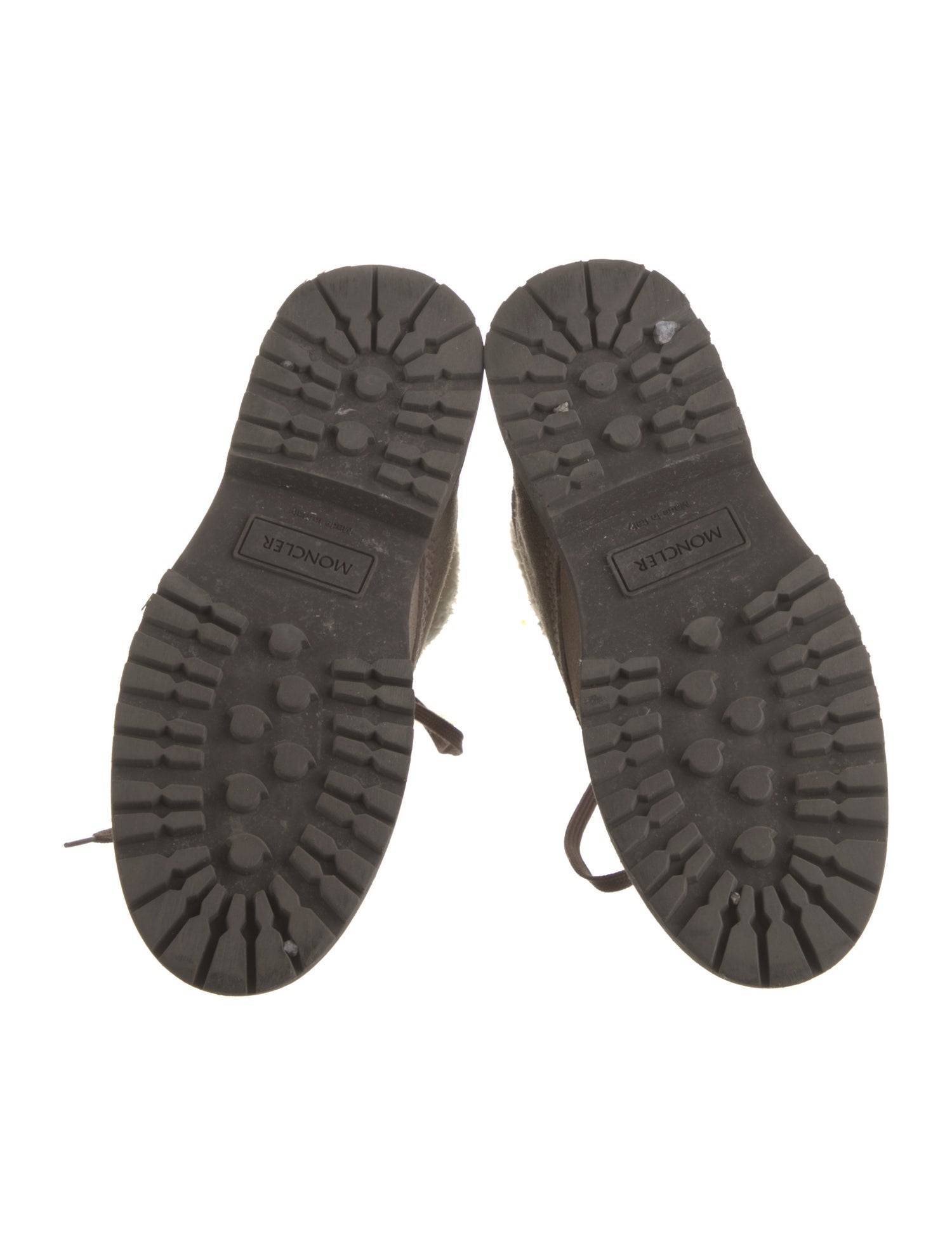 Moncler Suede Colorblock Pattern Combat Boots